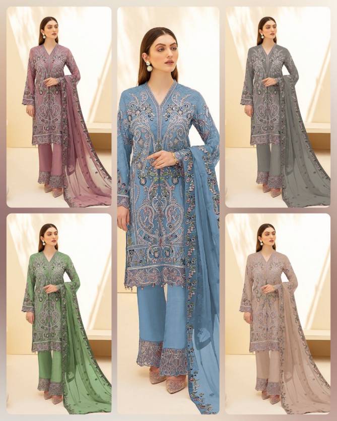 Kb Super Hit 541 Heavy Festive Wear Georgette Embroidery Pakistani Salwar Kameez Collection